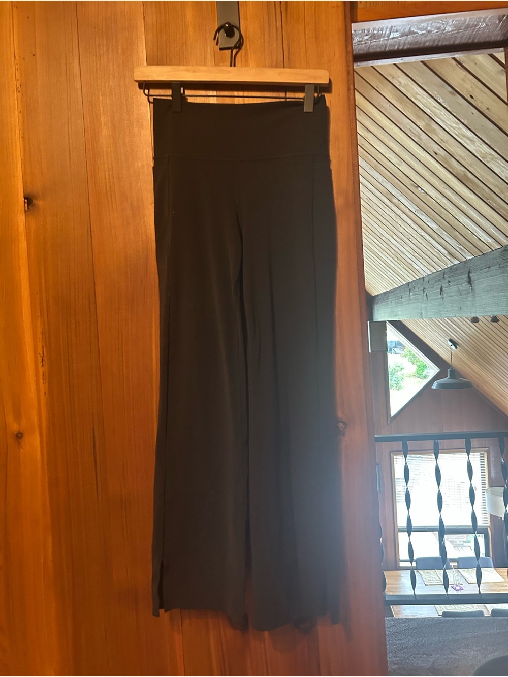 Athleta Black Wide-Leg Crop Pull-On Pants